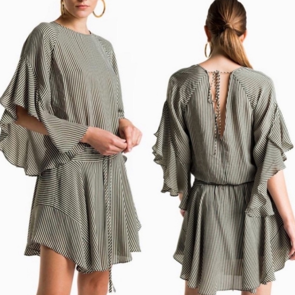 A.L.C. Cannon Dress, Striped Flowy w Bell Sleeve